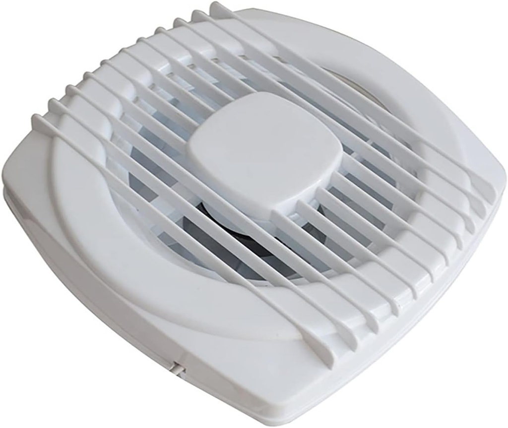 HAILM 4/6/7 Inch Inch Wall Mounted Exhaust Fan Super Silent Ventilation Home Bathroom Kitchen Garage Air Vent (White),6 inches