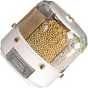 Multiple Section Dry Cereal Dispenser Convenient Pantries Storage Container with 6 Section for Rice Cereal and Dry Good