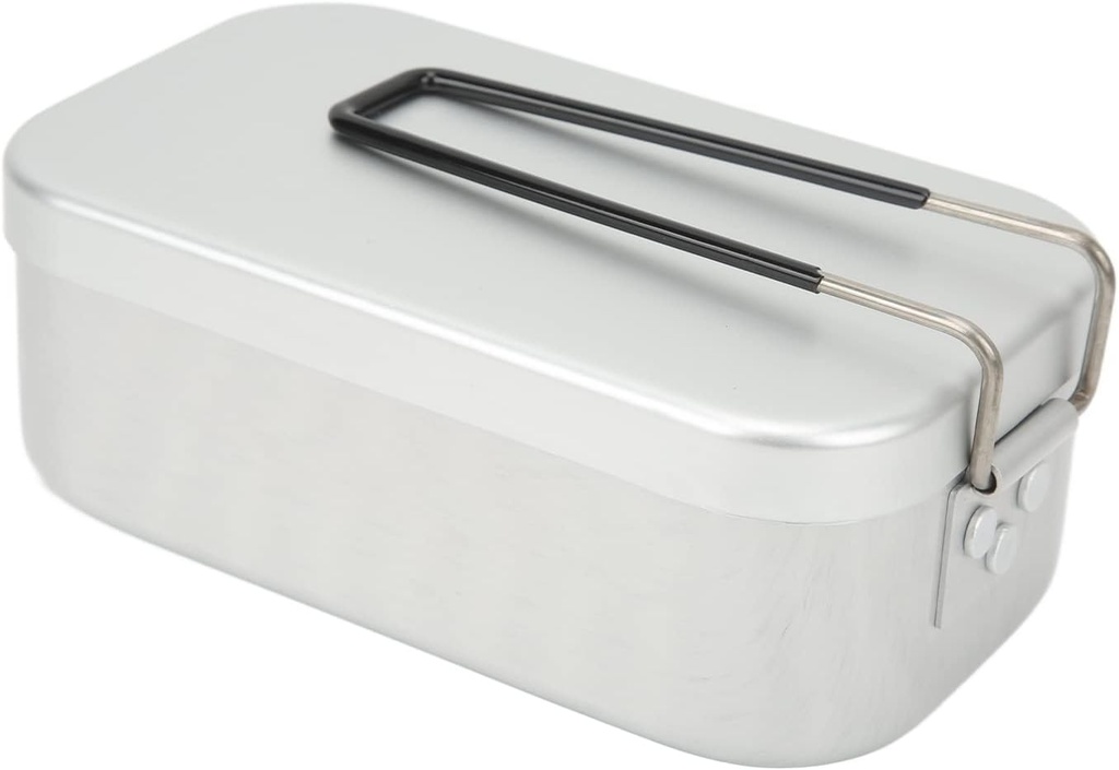 Bento Box,Stay Nourished on the Go with our Durable Aluminum Alloy Bento Box: Perfect Camping Lunch Container and Cookware for Outdoor Adventures