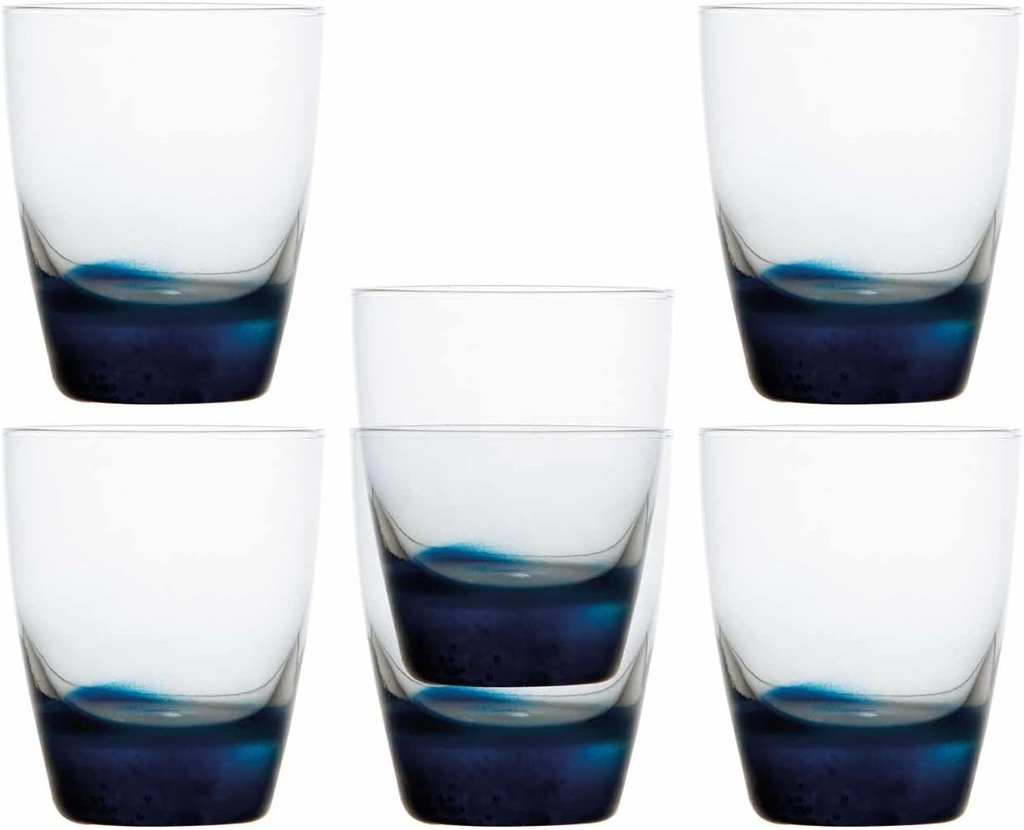 Set of 6 Blue Unbreakable Water Glasses, 45635