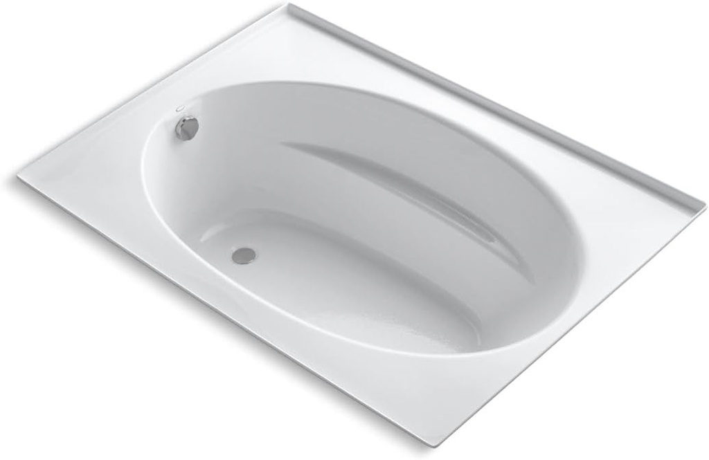 Kohler K-1113-F-0 5 ft. Drop-In Acrylic Tub w/Tile Flange & Drain White
