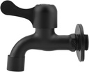 Black Wall Mounted 304 Stainless Steel Outdoor Water Tap for Garden and Bathroom (Mop Sink Faucet)