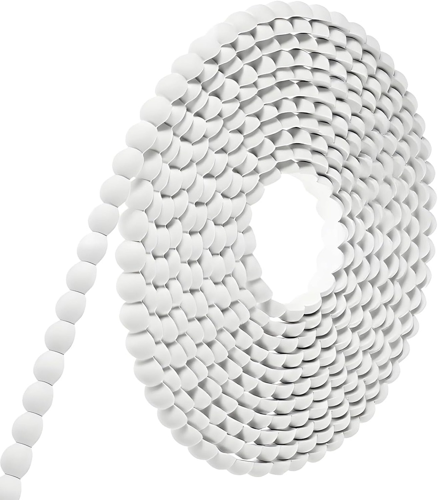 Peel and Stick Trim Molding, 16.4ft Decorative Flexible Molding Trim, White Wall Bead Self Adhesive Moldings Trims for Bathroom, Wall, Mirror, Window, Frame Edges(16.4ft x 0.59in)