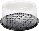 A1 Bakery Supplies 10-11inch Cake Double Layer Clear Cake Container Dome and Base Carry & Display Storage Box (4 Pack)