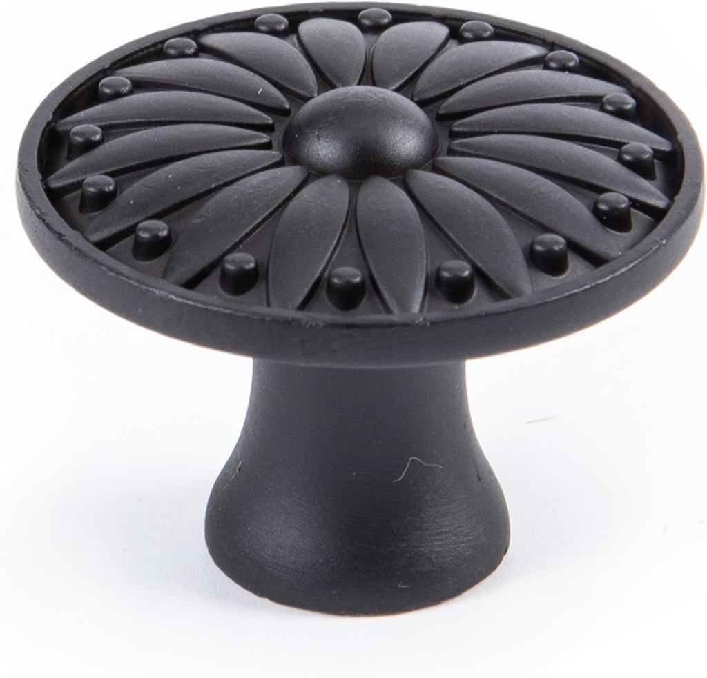 20 Pack Black Drawer Knobs, Solid Knobs for Cabinets Dressers, Matte Antique Round Knobs for Bedroom Bathroom Kitchen Cabinets