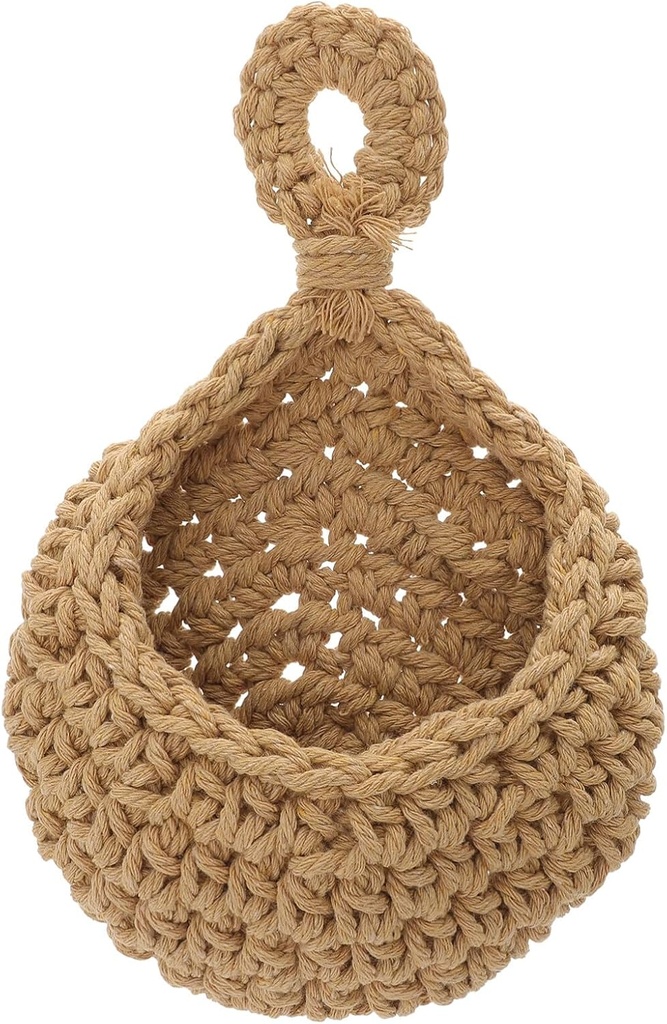 Balacoo Hanging Woven Basket Fruit Vegetable Storage Wall Hanging Storage Basket for Kitchen Robust