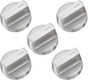 Stainless Steel W11366438 Stove Knobs Replacement Parts for Whirlpool Gas Range Oven Knob 1.92’’ Dia. x 1.725’’ H WCG55US6HS00 WCG55US6HS Metal Cooktop Knob WCG77US0HS Electric Stove Top Knobs 5 Pcs