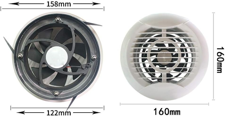 Industrial Ventilation Extractor Ventilation Extractor Household Exhaust Fans Wall Mounted Extractor Fan Frequency Conversion Ventilation Fan Low Noise Ventilator 150mm for Kitchen Bathroom Ventilatio