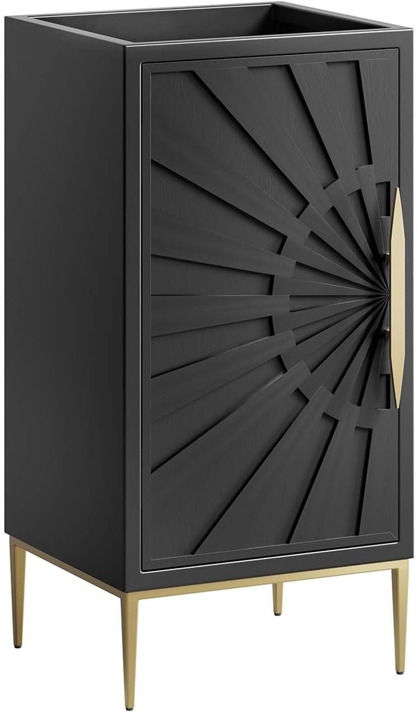 Modway Awaken Bathroom Vanity Cabinet, 18", Black