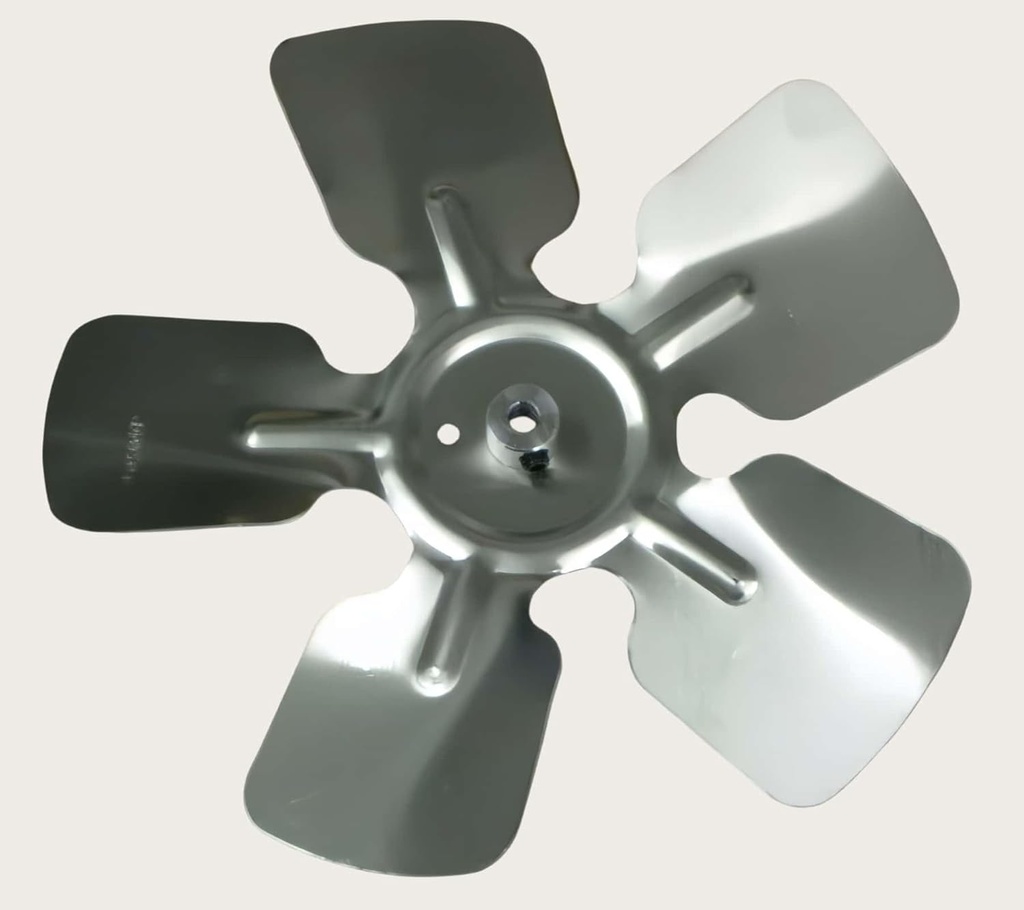 A63841 Metal Fan Blade 8" Diameter 5 Blades 1/4" Bore Hub CW 24 Degree Propeller