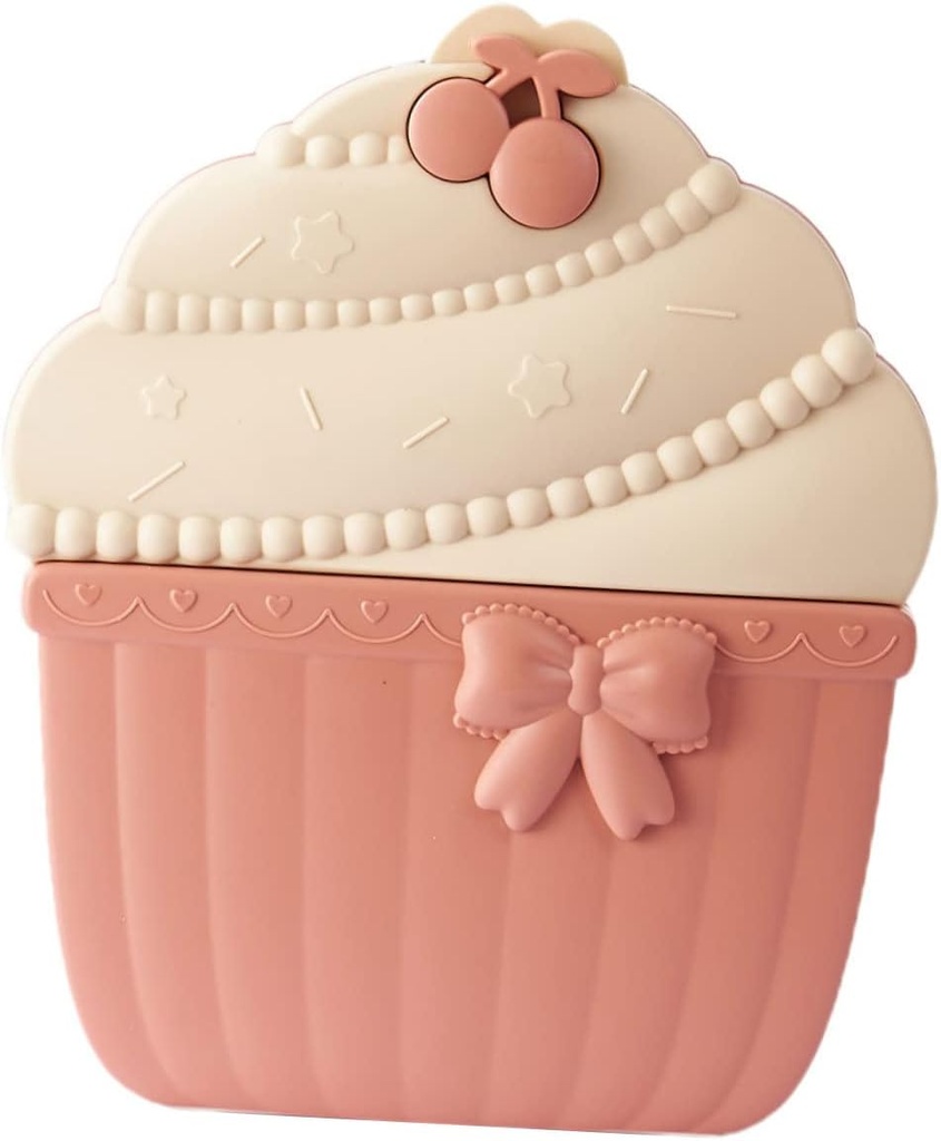 Alipis 1Pc Pink Cupcake Shaped Lovely Candy Box Divided Snack Storage Container for Dried Fruits Cookies and Sweets for Home Decoration and Gatherings