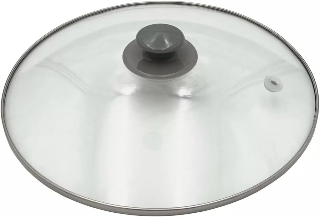 EFP Lid for Rival Crock Pot Round 5 Qt 6 Qt Glass Lid with Vent Thermometer Hole 3060-W, SCR-507