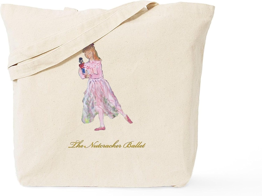 CafePress Clara And Her Nutcracker Ball Tote Bag Natural Canvas Tote Bag, Reusable Shopping Bag