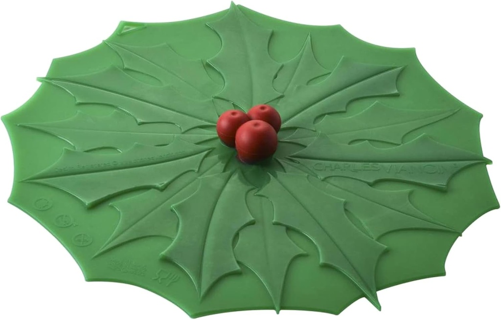 Charles Viancin - Holly Silicone Lid for Food Storage and Cooking - 9''/23cm - Airtight Seal on Any Smooth Rim Surface - BPA-Free - Oven, Microwave, Freezer, Stovetop and Dishwasher Safe