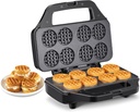 Waffle Maker, Reemix Multi Mini Waffle Iron Bake 8 x 1.8 Inch Small Waffles, Nonstick Waffle Iron with Quick Heat-Up, Simple & Easy Tiny Chaffle Baker for Home & Restaurants, Small Bites for Kids