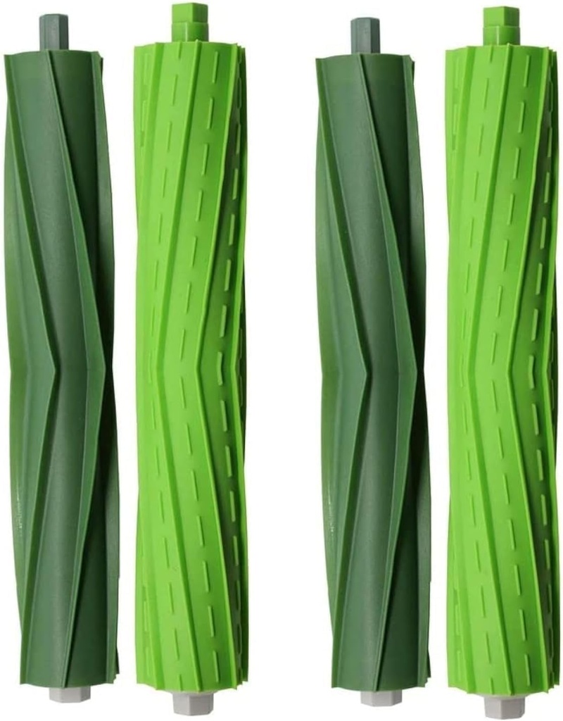 Replacement Rubber Roller Brushes Compatible for iRobot Roomba E & I & J Series (2 Set Roller Brushes)