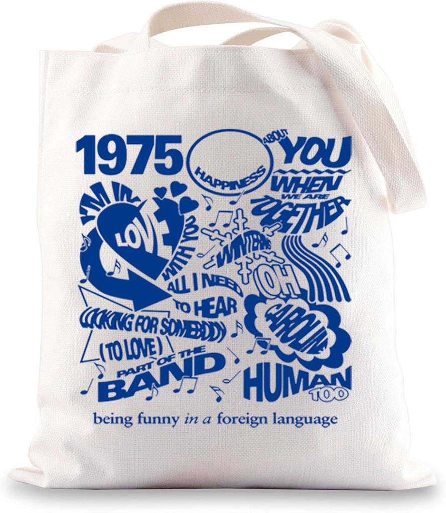 BWWKTOP Indie Rock Band Tote Bag Music Album Inspired Gifts Rock Fans Gifts Music Band Tote Bag For Women Girls