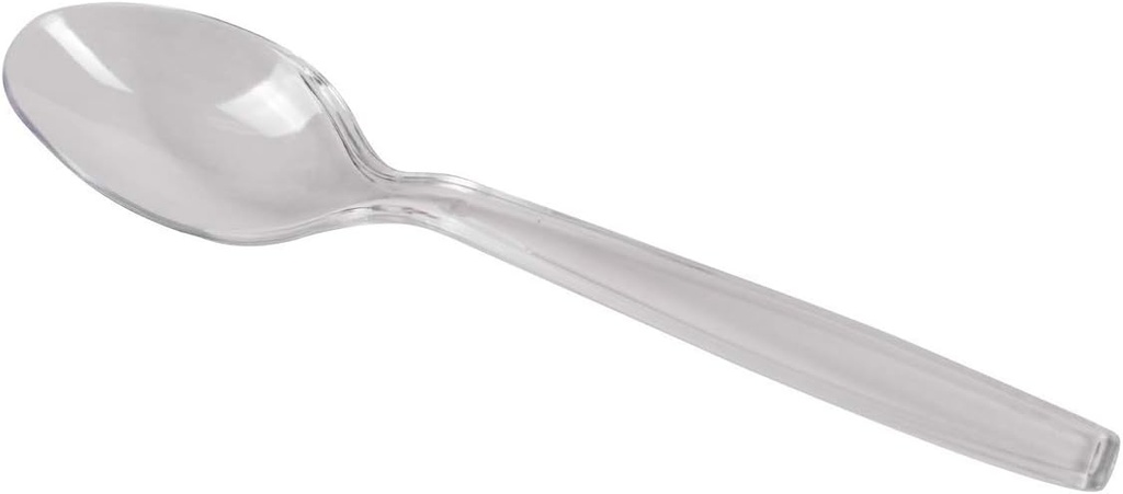 Karat [6.5" - 1,000 Pack] Clear PS Plastic Extra-Heavy Weight Disposable Teaspoons (U2023C)