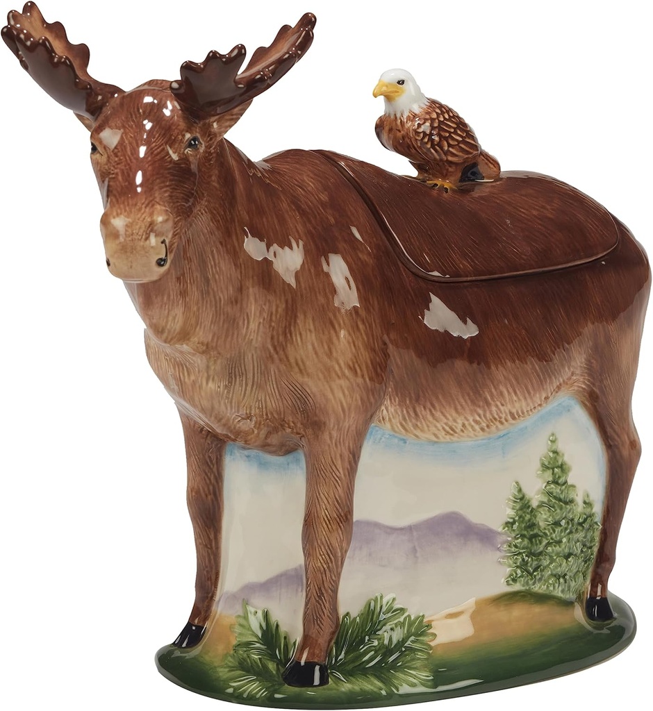 Certified International Mountain Summit 3-D Moose Cookie Jar