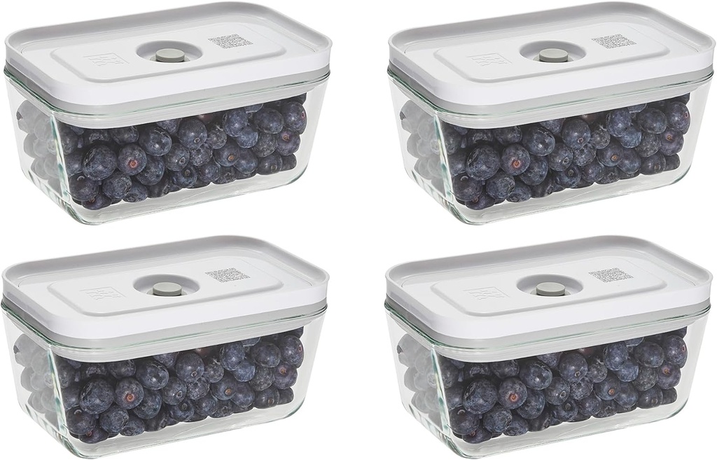 ZWILLING Fresh & Save 4-pc Small Glass Vacuum Sealer Food Storage Containers with Airtight Lids
