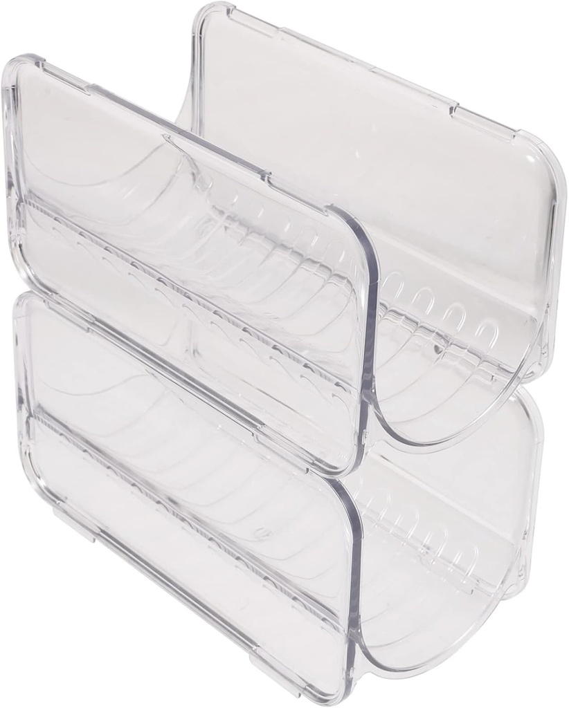 KICHOUSE 2pcs Stackable Water Bottle Organizer Multi-layer Rack for Efficient Storage Kitchen Pantry Cabinet and Countertop Plastic Holder for Easy Access and Organization