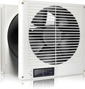 Room to Room Air Vent Fan 8” Two-Way Airflow Through Wall with Temperature and Timer Setting In-Wall Vent Fan