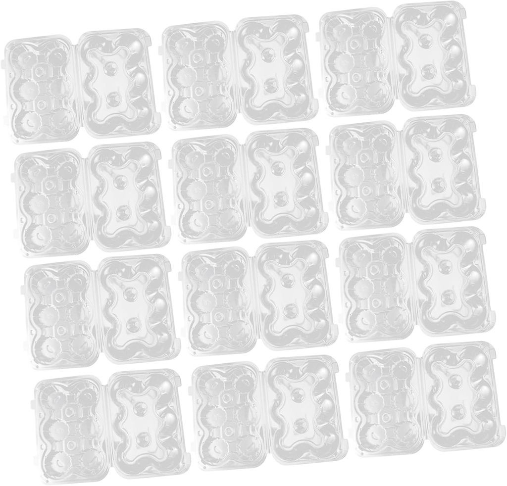 TIDTALEO 15pcs Transparent Cupcake Box Stackable Cake Containers for for Birthdays Weddings and Parties Dessert Wrapping Boxes