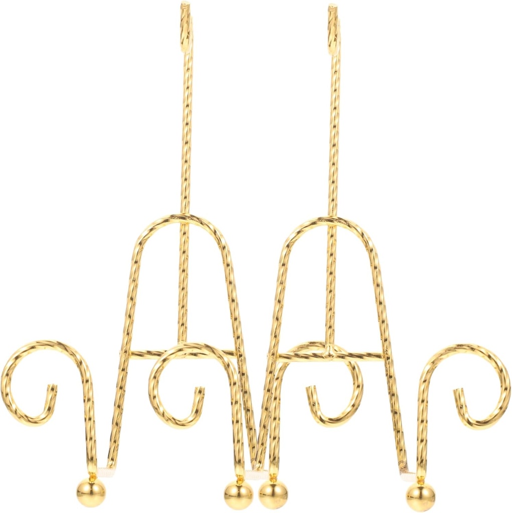 2pcs Dish Display Stand Iron Plate Holder Rustic Design for Kitchen Organization