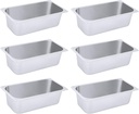 6 Pack 1/3 Size Stainless Steel Hotel Pans - Commercial Grade Steam Table Pans, 12.8 * 6.9 * 3.9in Food Storage Containers for Restaurants, Buffets, Catering, Dishwasher & Heat Safe