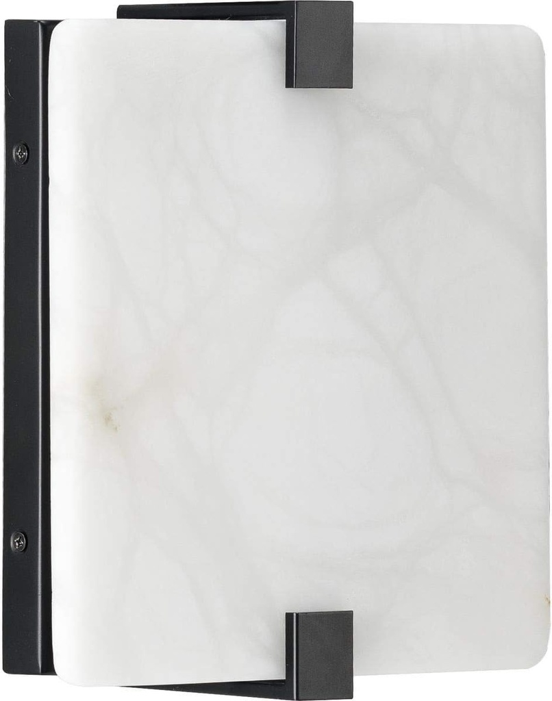 Progress Lighting LED Alabaster Stone Black ADA Wall Sconce 8.50x8.00x8.00