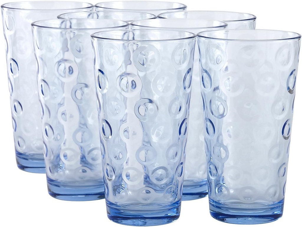 Living Quarters Blue Circle Cooler Set Of 8 Drinkware Set
