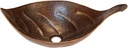 Premier Copper Products PVLFDB 21.25-Inch Leaf Vessel Hammered Copper Sink