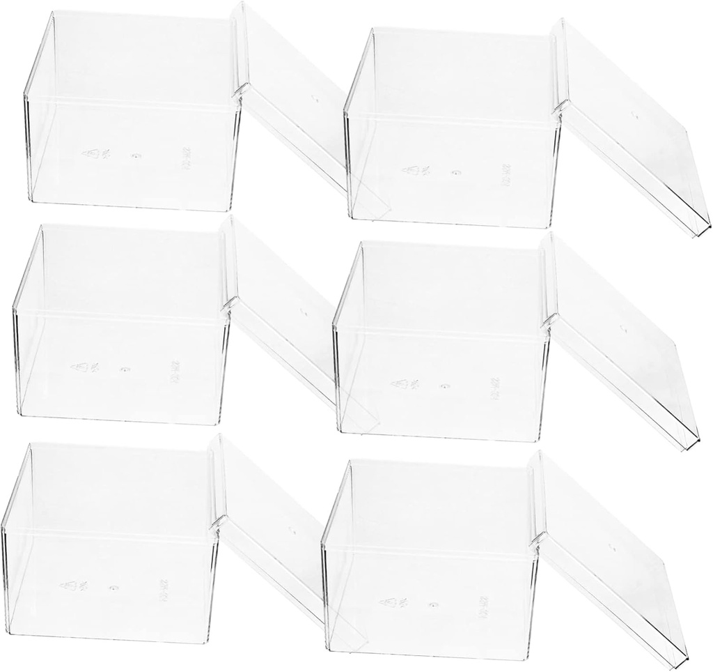 Box for Tiramisu Mousse Cake 6pcs Mini Cake Boxes Portable Tiramisu Cake Carrier Smooth Surface