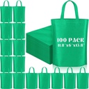 Windyun Reusable Grocery Bags Large Non Woven Shopping Bags with Handle Foldable Portable Tote Carryall Bulk 11.8x6x13.8 Inch