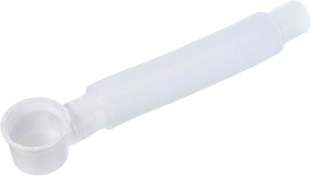 MECCANIXITY Bathtub Drain Pipe Expandable Adjustable Drain 28cm Tubing Flexible Drainage Hose for Bathroom Shower, White Pack of 1