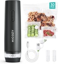HiCOZY Compact Vacuum Sealer for Food with Visible Water Tank, Portable Handheld Vacuum Sealer Machine with 30 BPA-Free and Reusable Bags, One Press to Seal Fresh, Phantom Gray