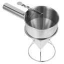Stainless Steel Batter Dispenser 1200ml Easy Clean Confectionery Funnel Rack for Pancake Pastry Machine