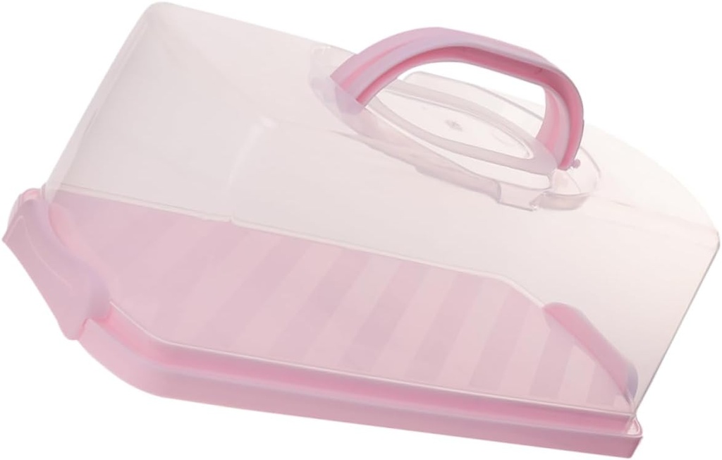 Portable Bread Box with Handle Airtight Rectangular Bread Keeper for Outdoor Picnics and Parties Reusable Transparent Storage Container for Bread and Cakes