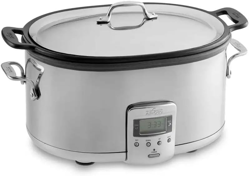 7-quart stainless steel programmable slow cooker with lcd digital timer