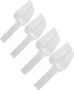 PRETYZOOM 4pcs Ice Bucket Scoop Set Plastic Ice Scoop Comfortable Handle for Easy Scooping