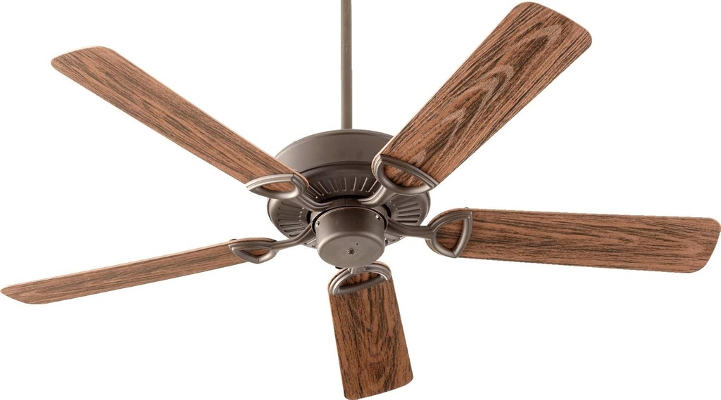 Quorum International Estate Patio 52″ Oiled Bronze Ceiling Fan | Wet ‑Rated Indoor/Outdoor Fan | 5 Reversible Blades | 3‑Speed Pull‑Chain & Manual Reverse | Model 143525‑86