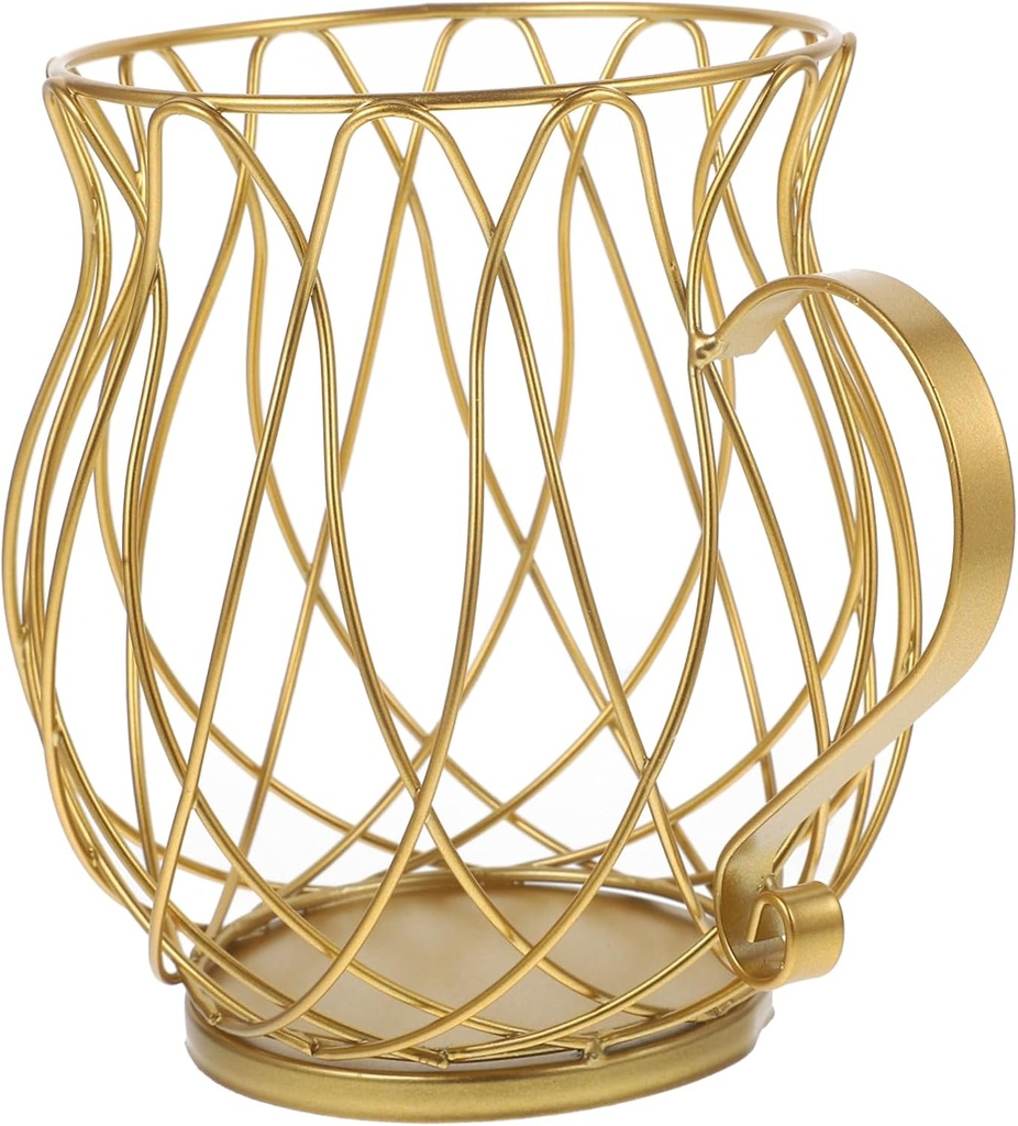 Coffee Pod Organizer Iron Storage Rack for Snacks Holder Fruit Storage Basket