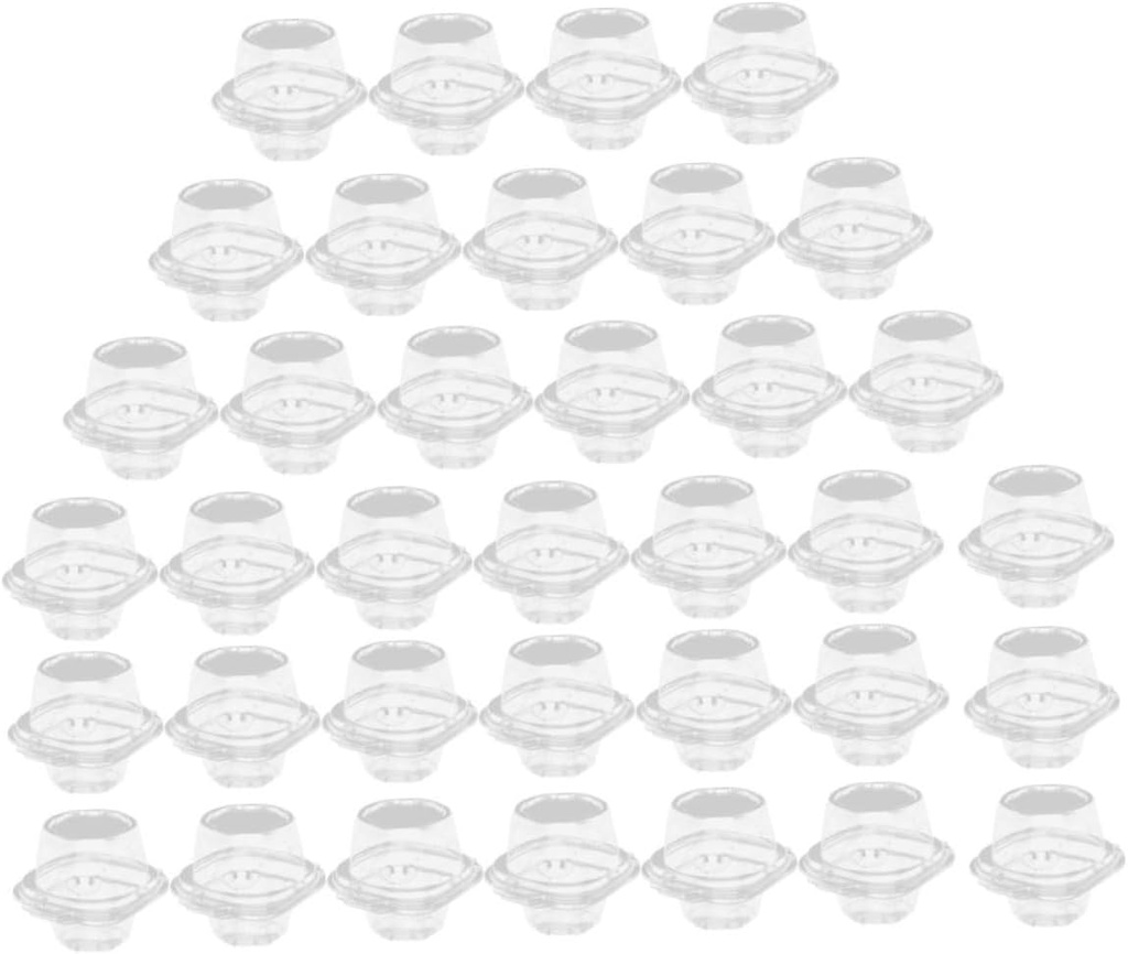 100pcs Plastic Cupcake Containers Individual Tart and Cake Packing Boxes for Home Use Easy Assembly Bakery Supplies for Desserts and Treats