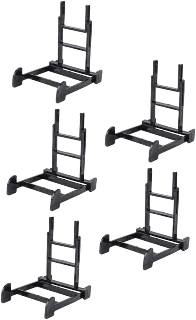 IMIKEYA 5pcs Plate Display Stands Rustic Dish Holders Wall Mount Plate Rack Home Decor Storage