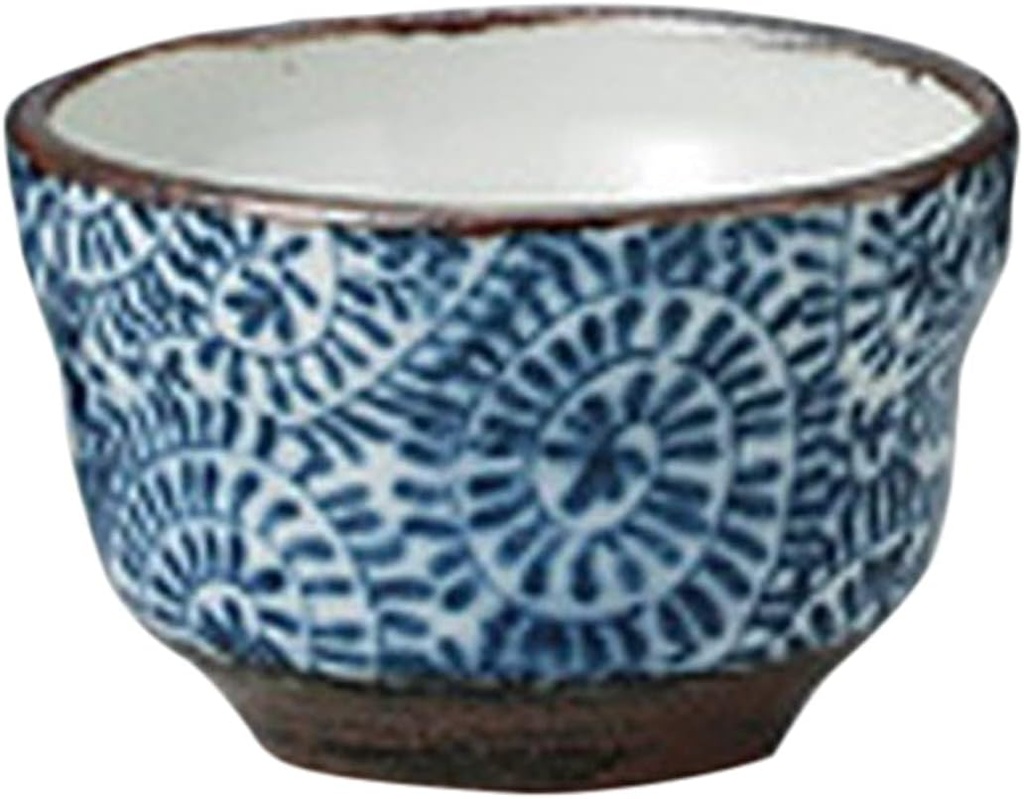 5 Piece Set Octopus Arabesque Cup (Large) 2.8 x 1.8 inches (7 x 4.5 cm), 2.6 fl oz (76 cc), 2.4 oz (64 g), Folk Art Sake Pot, Restaurant, Commercial Use, Japanese Tableware,
