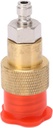 Soda Refill Adapter, CO2 Refill Connector for Soda Machine, Brass TR21 4 Male Thread Connector with Protective Cover, Installation for Quick CO2 Cylinder Refilling Without Leakage