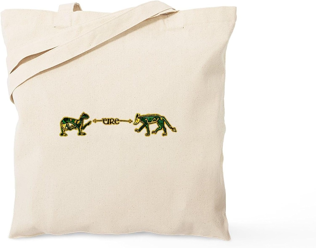 CafePress Book Of Kells Eire Tote Bag Reusable Natural Beige Canvas Shopping Bag