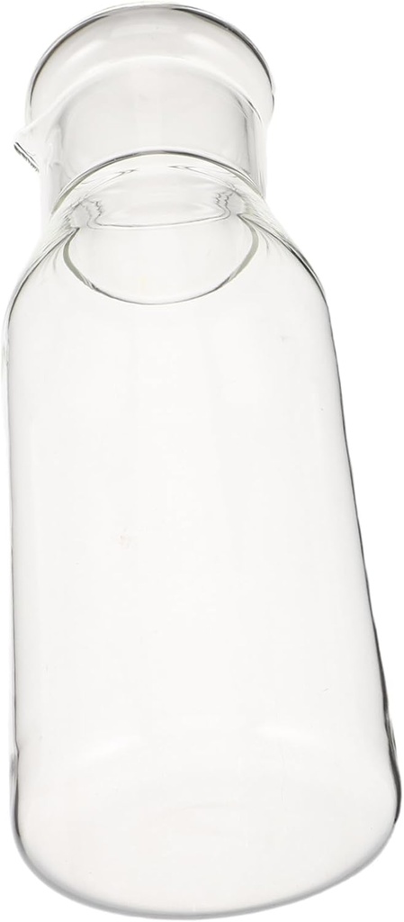 Clear Glass Beverage Carafe with Lid Elegant Pitcher for Water Juice Iced Tea High Transparency Modern Design for Nightstand and Kitchen Use