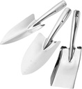 Yardwe Garden Tools for Gardening 3-Piece Set Metal Shovel Small Trowel Stainless Steel Perfect for Home Outdoor Activities