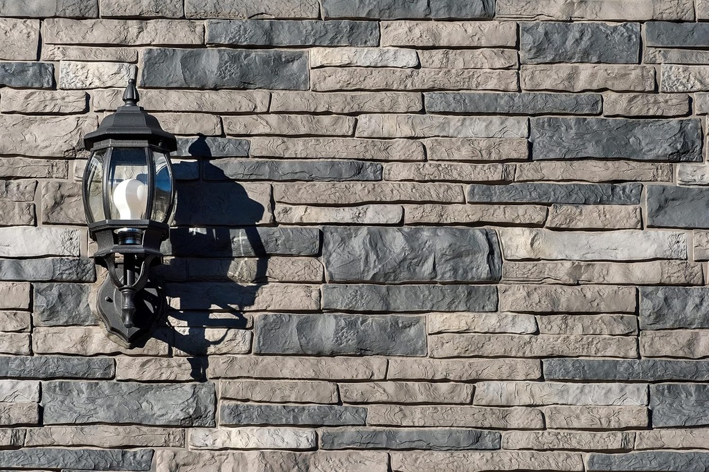 Tando Stacked Stone Composite Stone Exterior Siding Panels 1/2 Square (Lewiston Crest)